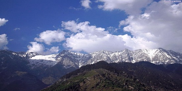 A view of the Dhauladhar Ranges